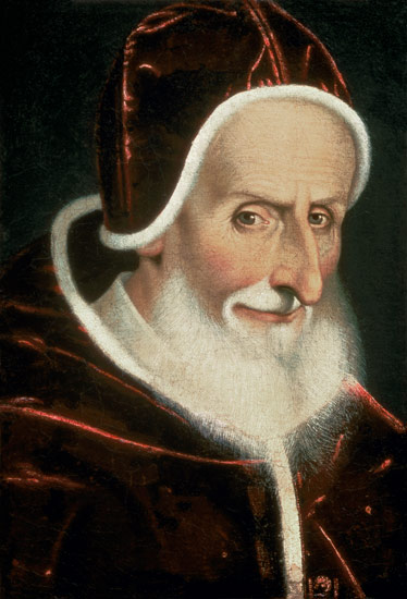 Portrait of Pope Pius V (Michele Ghislieri) (1504-72) 1576-80 (panel) od Scipione Pulzone