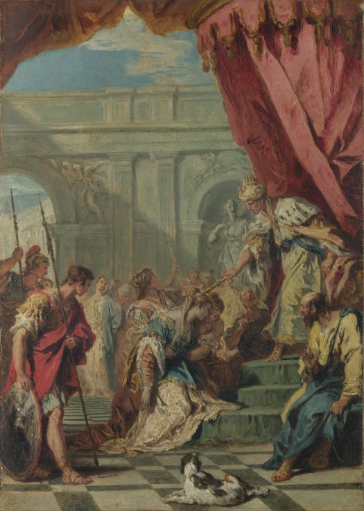 Esther before Ahasuerus od Sebastiano Ricci