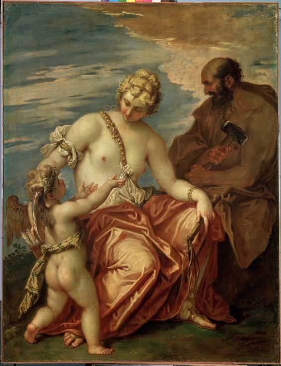 Venus, Vulcan and Cupid od Sebastiano Ricci
