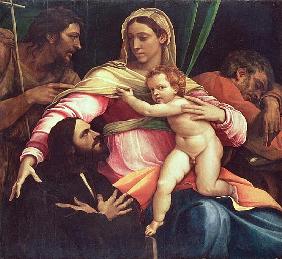 Madonna and Child with SS. Joseph and John the Baptist and a Donor