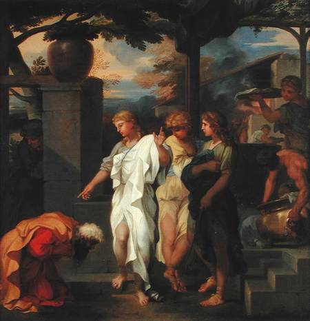 Abraham and the Three Angels od Sébastien Bourdon