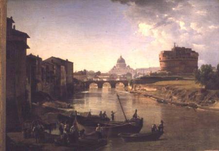 New Rome with the Castel Sant'Angelo od Silvestr Fedosievich Shchedrin