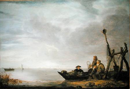 Fisherman on the Shore od Simon Jacobsz. Vlieger