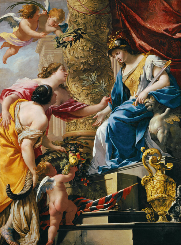 Prudence Leading Peace and Abundance od Simon Vouet