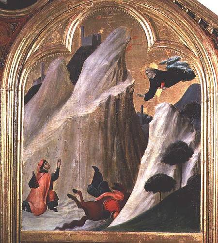 Agostino Saving a Man who Fell from his Horse, from the Altar of the Blessed Agostino Novello od Simone Martini
