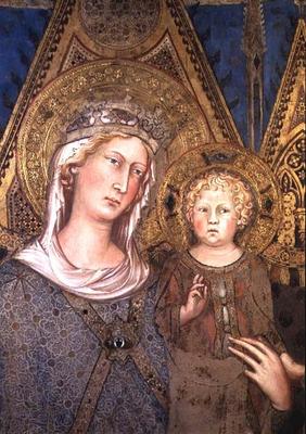 Maesta: Madonna and Child, 1315 (fresco) (detail of 51591) (see 105666 for close up) od Simone Martini