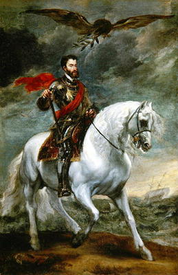 Emperor Charles V (1500-58) on Horseback, 1620 (oil on canvas) od Sir Anthony van Dyck