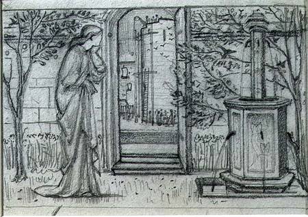 A Study for Danae and the Brazen Tower od Sir Edward Burne-Jones