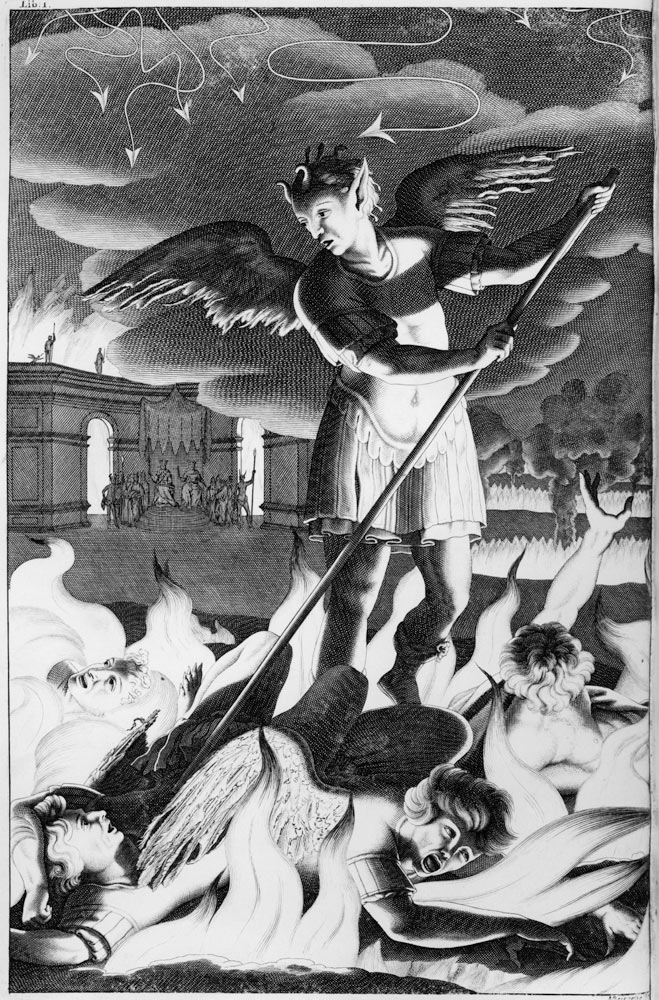 Satan, illustration from ''Paradise Lost'' John Milton, fourth edition 1688 od Sir John Baptist de Medina