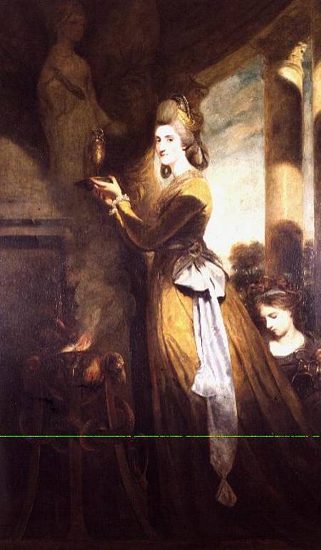 Mrs. Peter Beckford, 1781-2 The wife of a Dorset Gentleman portrayed making a libation to the Greek od Sir Joshua Reynolds