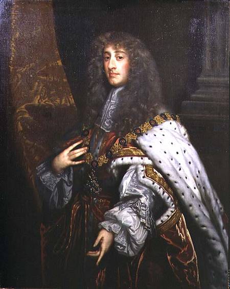 Portrait of James II (1633-1701) in Garter Robes od Sir Peter Lely