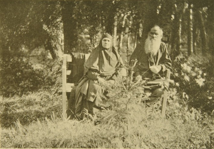 Leo Tolstoy with his sister Maria Nikolaevna (1830-1912) od Sophia Andreevna Tolstaya