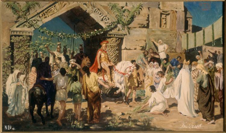 Alexander der Große vor den Toren von Jerusalem od Stepan Wladislawowitsch Bakalowitsch