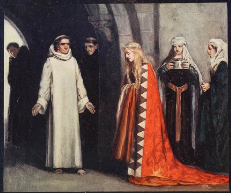 Saint Bernard and his Sister Hombeline, illustration from Helmet & Cowl: Stories of Monastic and Mil od Stephen Reid