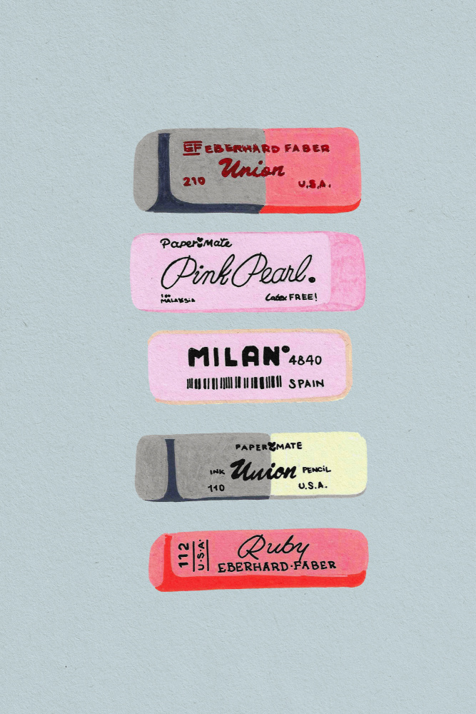 Erasers Art Print od Studio Mandariini