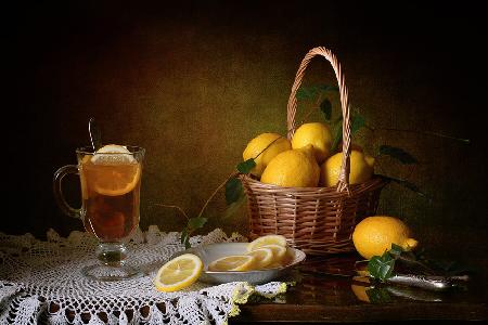 Still life with lemons