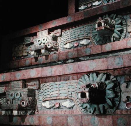 Reproduction of the Temple of Quetzalcoatl od Teotihuacan