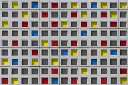 Edited Mondrian wall