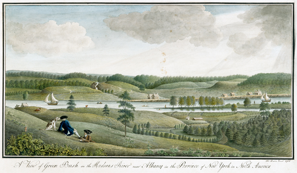 A View of Greenbush on the Hudsons River near Albany, in the Province of New York od Thomas Davies