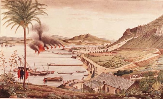 Gibraltar on the morning after the great Franco-Spanish attack od Thomas Davies