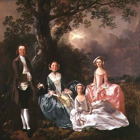 Mr. & Mrs. John Gravenor and Daughters od Thomas Gainsborough