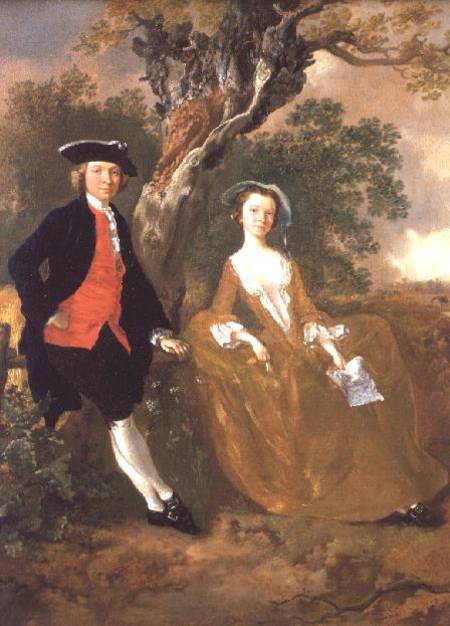 An Unknown Couple in a Landscape od Thomas Gainsborough