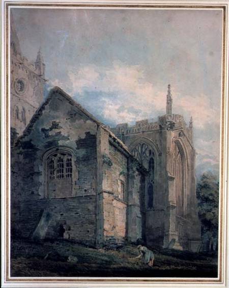 The Ancient Charnel House, Holy Trinity Church, Stratford-upon-Avon  on od Thomas Girtin
