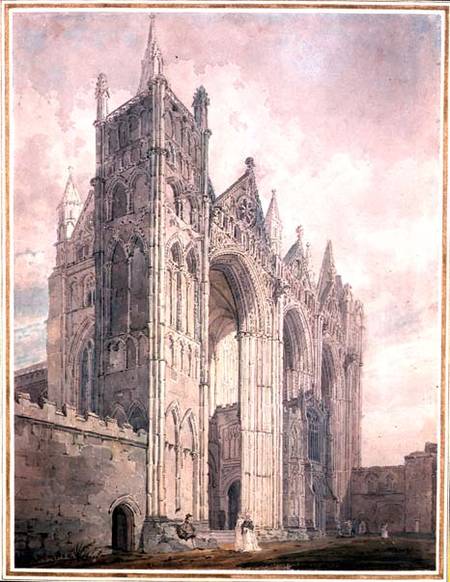 West Front of Peterborough Cathedral od Thomas Girtin