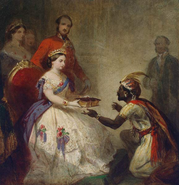 Queen Victoria Giving the Bible to an African Chief od Thomas Jones Barker