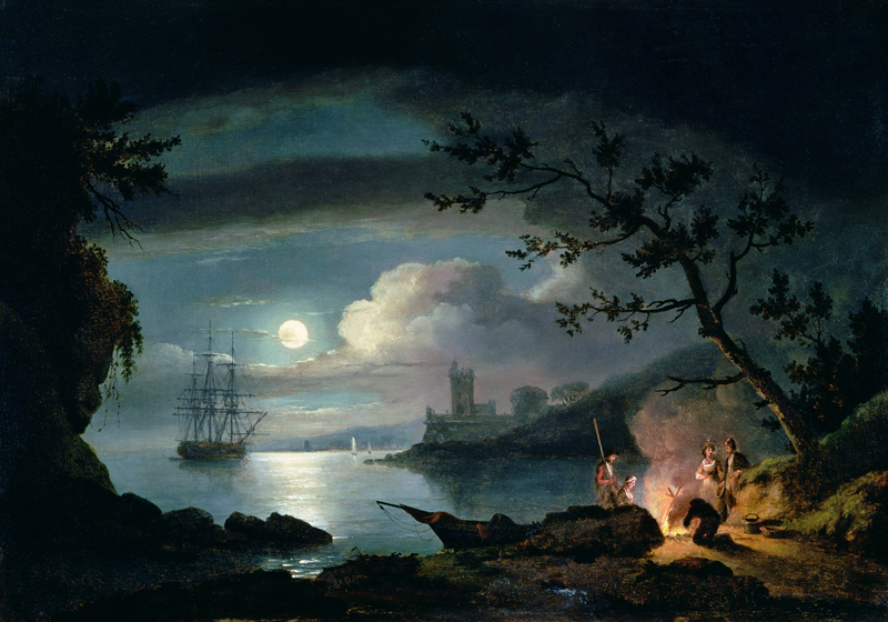 Teignmouth by moonlight od Thomas Luny
