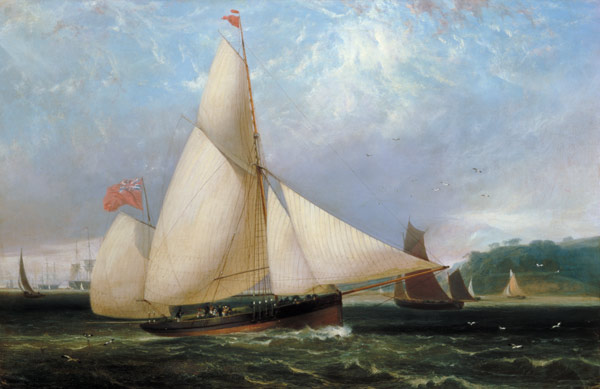 The 12th Duke of Norfolk's Yacht 'Arundel' (oil on canvas) od Thomas Luny