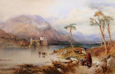 Kilchurn Castle on the Loch Awe od Thomas Miles Richardson d.Ä.