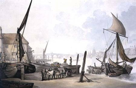Low Tide on the Thames od Thomas Rowlandson