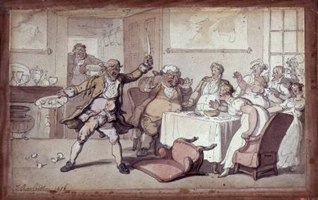 Madness at the Dinner Table od Thomas Rowlandson