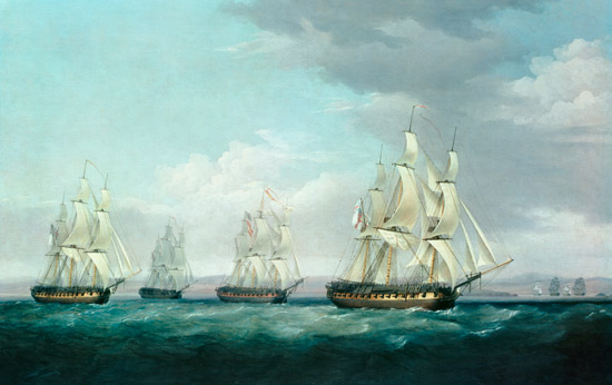 The Capture of the Santa Brigida od Thomas Whitcombe