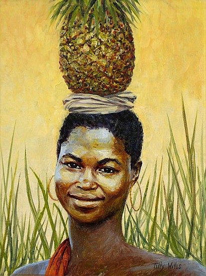 Pineapple Girl, 2004 (oil on canvas)  od Tilly  Willis