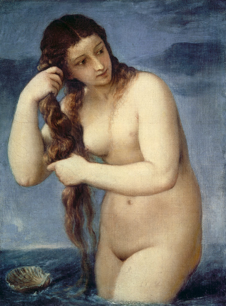 Venus Anadyomene od Tizian (ve skutečnosti Tiziano Vercellio)