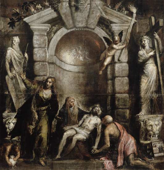Pieta od Tizian (ve skutečnosti Tiziano Vercellio)