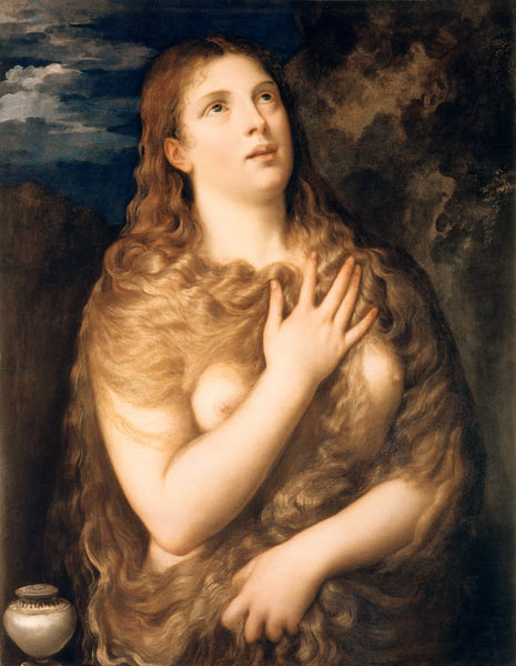 The atoning St. Magdalena od Tizian (ve skutečnosti Tiziano Vercellio)