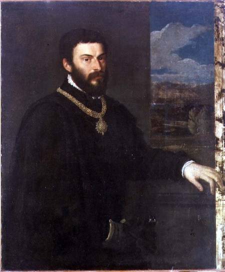 Portrait of Count Antonio Porcia od Tizian (ve skutečnosti Tiziano Vercellio)