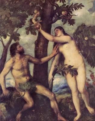 Fall of Man od Tizian (ve skutečnosti Tiziano Vercellio)