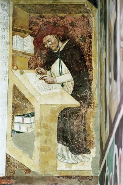 Hugues de Provence at his Desk from the Cycle of 'Forty Illustrious Members of the Dominican Order' od Tommaso  da Modena