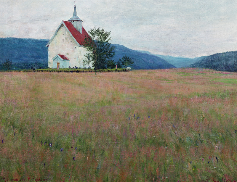 Our church, 1895 (oil on canvas)  od Torleiv Jorgensen Stadskleiv