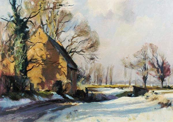 Norfolk Thaw, 1985 (oil on canvas)  od Trevor  Chamberlain