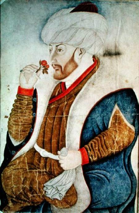 Portrait of Sultan Mehmet II (1432-81) od Turkish School