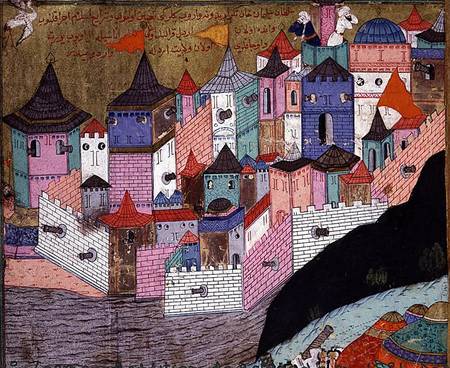 TSM H.1524 Attack on Belgrade in 1521, from the 'Hunername' by Lokman od Turkish School