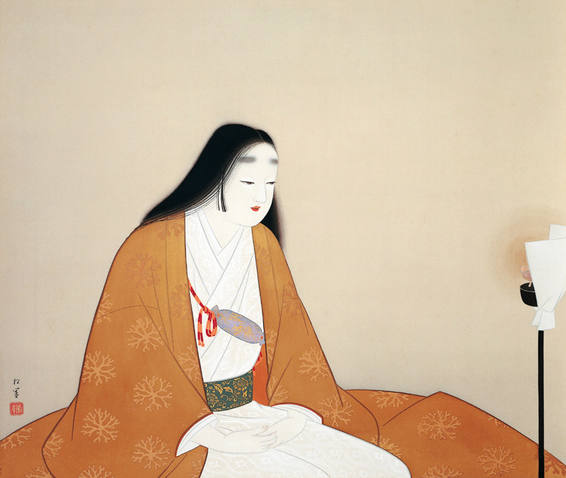 Mrs. Kusunoki Masashige od Uemura Shoen