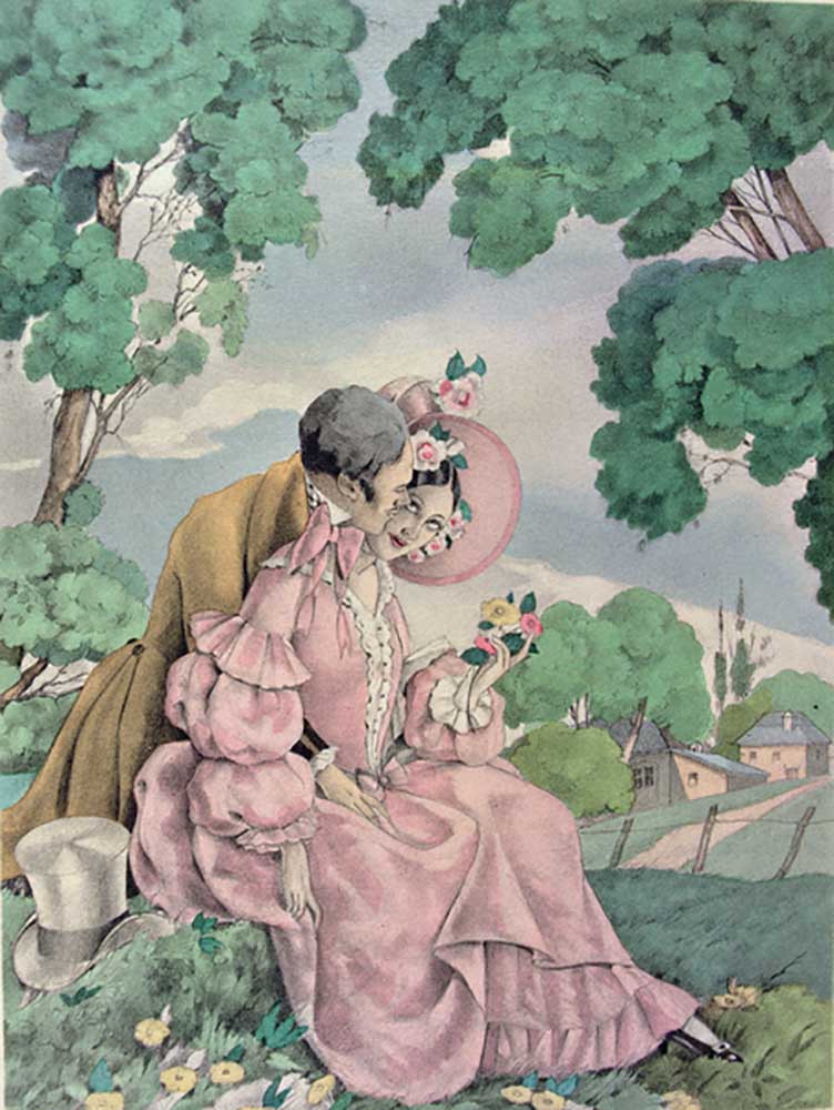 Illustration for Madame Bovary by Gustave Flaubert (1821-80) published by Gibert Jeune, 1953 od Umberto Brunelleschi
