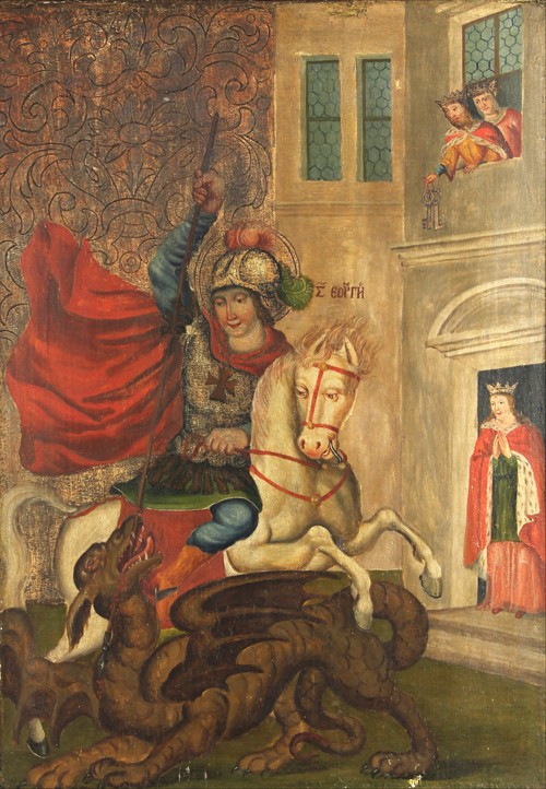 Saint George and the Dragon od Unbekannter Künstler