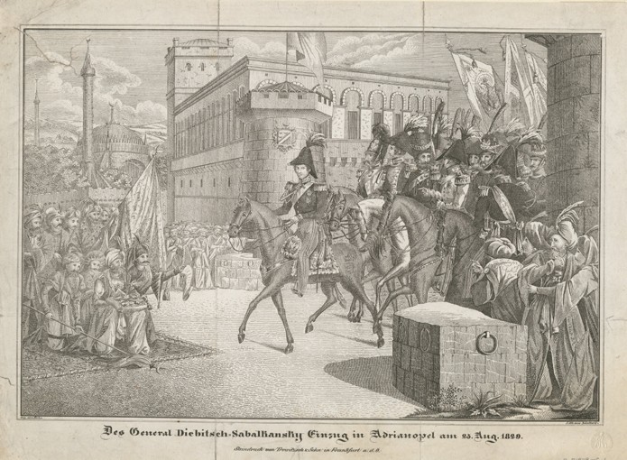 The Entry of Graf Ivan Ivanovich Diebitsch-Zabalkansky into Adrianople od Unbekannter Künstler